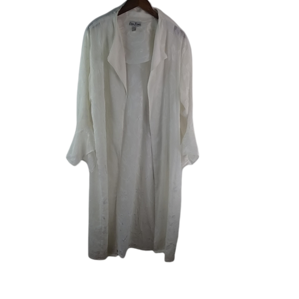Erica Brooke 18 White Long Open Duster Plus